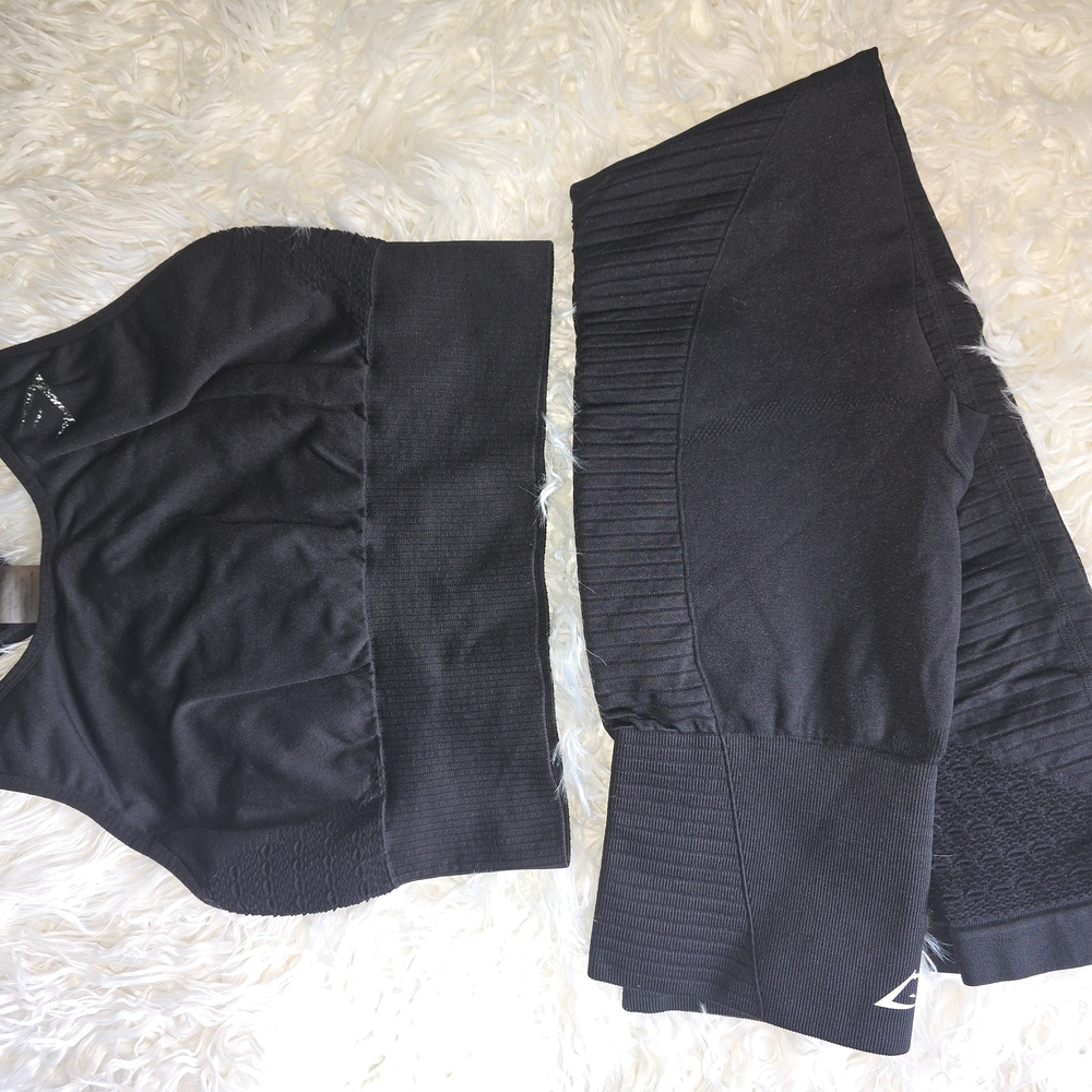 Gymshark Black Leggings and Top Set